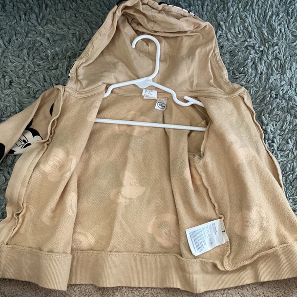 🤎🤍H&M neutral Mickey zip up hoodie Disney🤎🤍size 18 months - Picture 6 of 6